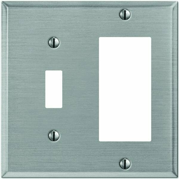Jackson Brushed Nickel Toggle Combination Wall Plate 9PT126